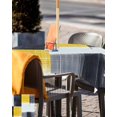 thumbnail image 5 of Hokiten Outdoor Tablecloths with Umbrella Hole & Zipper, Yellow Black Geometric 54x54 Inch Square Tablecloths, Abstract Vintage Oil Painting Waterproof Table Cloth, Patio/Pool/Picnic Table Covers, 5 of 7
