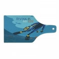 thumbnail image 1 of Diver Cutting Board, Diving is My Life Typography with Fish and Reef Fully Equipped Man Ready to Explore, Decorative Tempered Glass Cutting and Serving Board, in 3 Sizes, by Ambesonne, 1 of 2