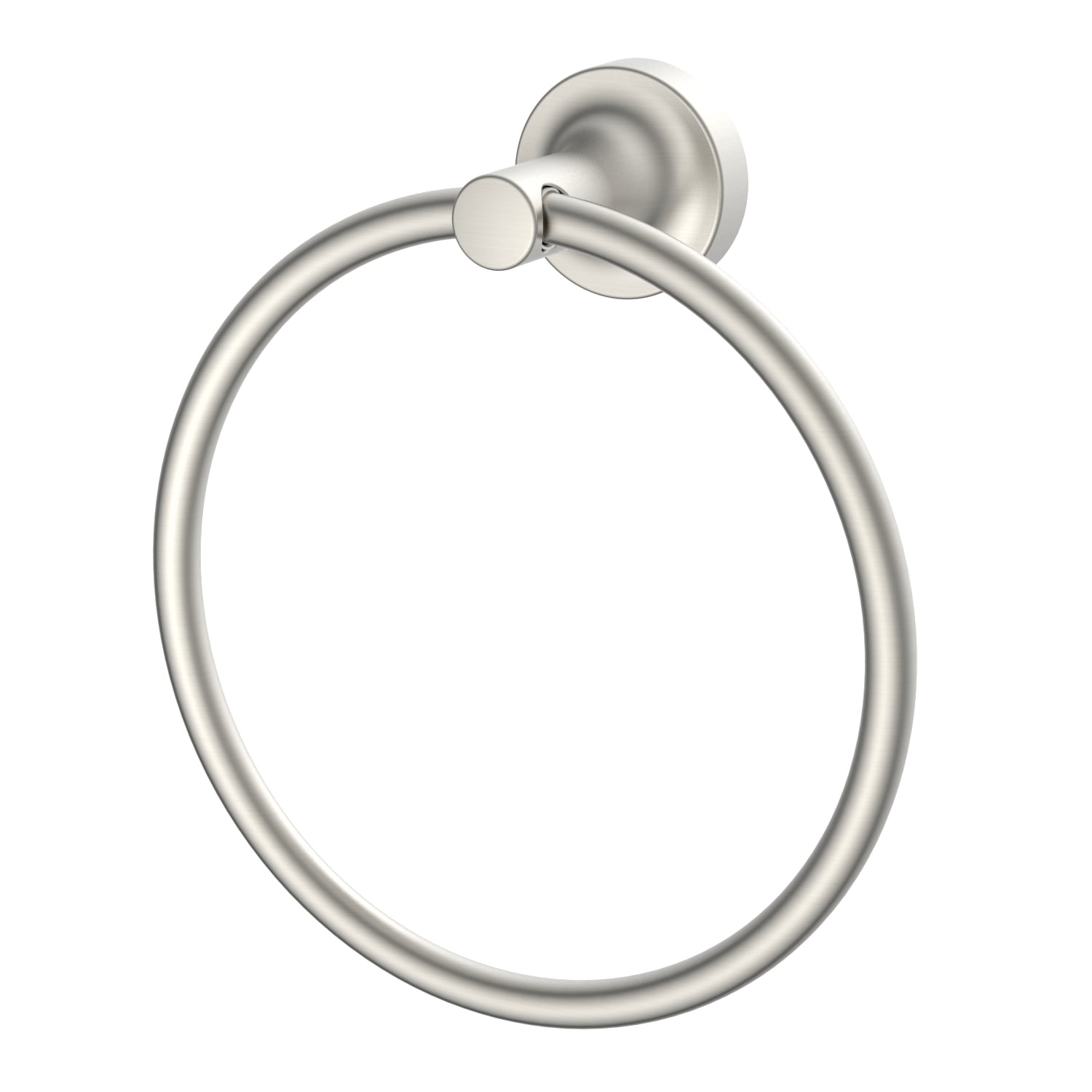 (2 pack) Better Homes & Gardens Clean Modern Style Wall Mount Towel Ring Satin Nickel