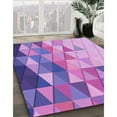 thumbnail image 3 of Ahgly Company Machine Washable Indoor Square Transitional Bright Lilac Purple Area Rugs, 5' Square, 3 of 7