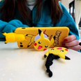 thumbnail image 3 of iPhone case,Cute Cartoon 3D Character Silicone Cover Case for Apple iPhone with Lanyard, Cell Phone Stand, and 50Pcs Waterproof Vinyl Stickers (Pikachu, for iPhone11), 3 of 7