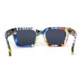 thumbnail image 4 of Mod Trendy Thick Horn Rim Hipster Sunglasses Blue Comic Geometric Black, 4 of 4