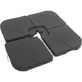 thumbnail image 5 of 4-Piece Cantilever Offset Patio Umbrella Base Stand, Fills Up to 160lbs Sand or Water Square Patio Umbrella Stand Black, 5 of 5
