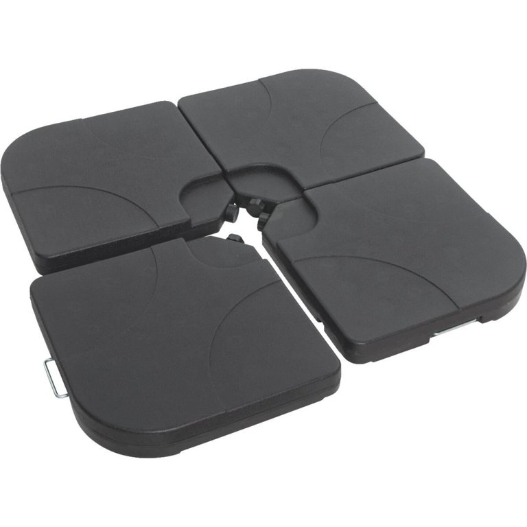 canadian tire patio umbrella base 4-Piece Offset Patio Umbrella Base Stand, Up to 160lbs, Weather-Resistant  Black