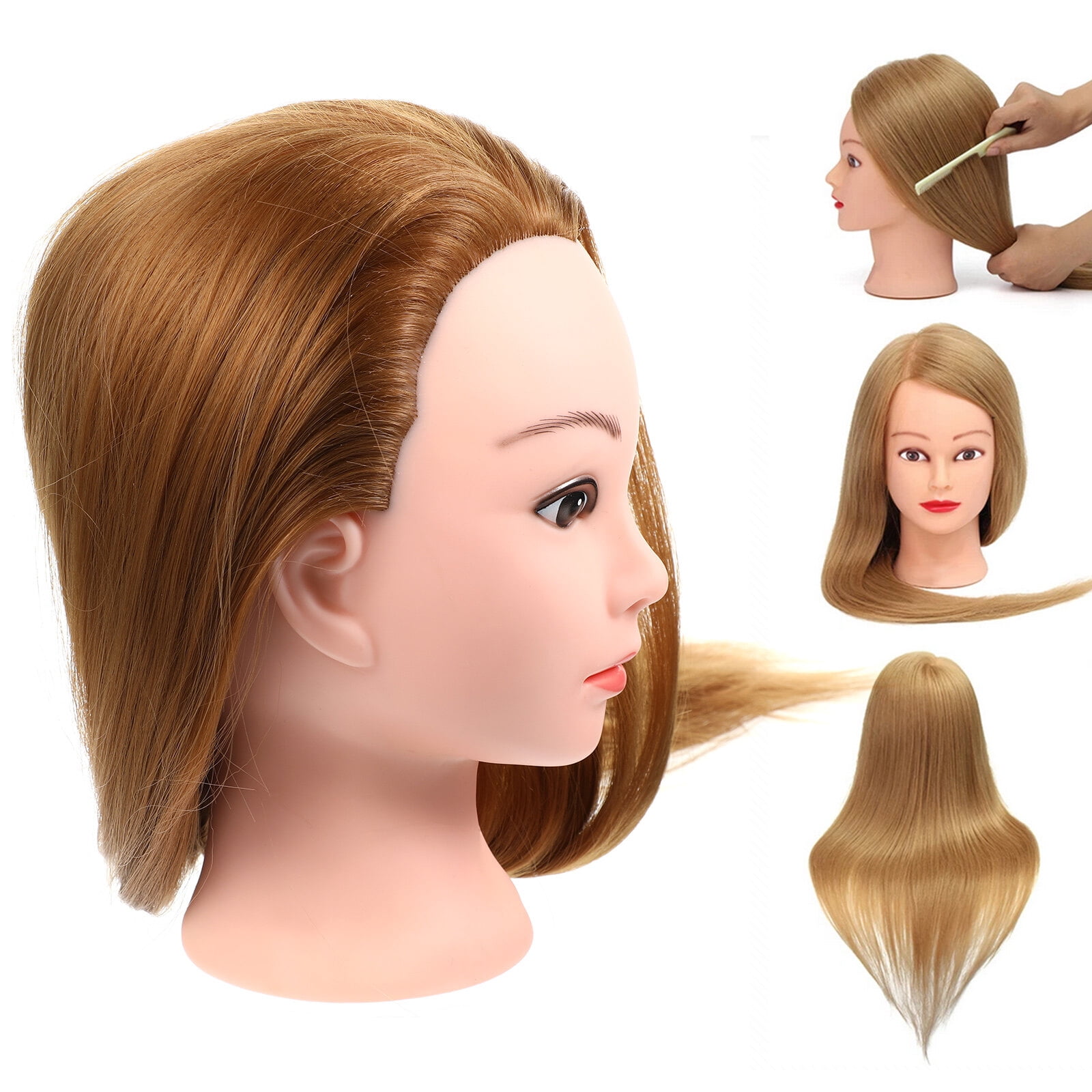 LOLIPPYY Golden Cosmetology Mannequin for Hair Styling Practice and Training Doll