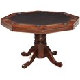 thumbnail image 5 of Furniture of America Traditional Wood 5-Piece Gaming Table Set, Cherry, 5 of 9