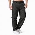 thumbnail image 5 of NOLDARES Men's Cargo Sweatpants Casual Joggers Loose Fit Open Bottom Athletic Pants for Men with Pockets(Black,3XL), 5 of 7