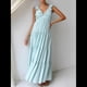 thumbnail image 4 of Vestido de Verano para Mujer, Informal, Sin Mangas, con Escote en V y Fruncido, para Playa. Azul M, 4 of 10
