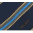 thumbnail image 2 of Missoni U5029 Navy/Gold Regimental 100% Silk Tie for mens, 2 of 4