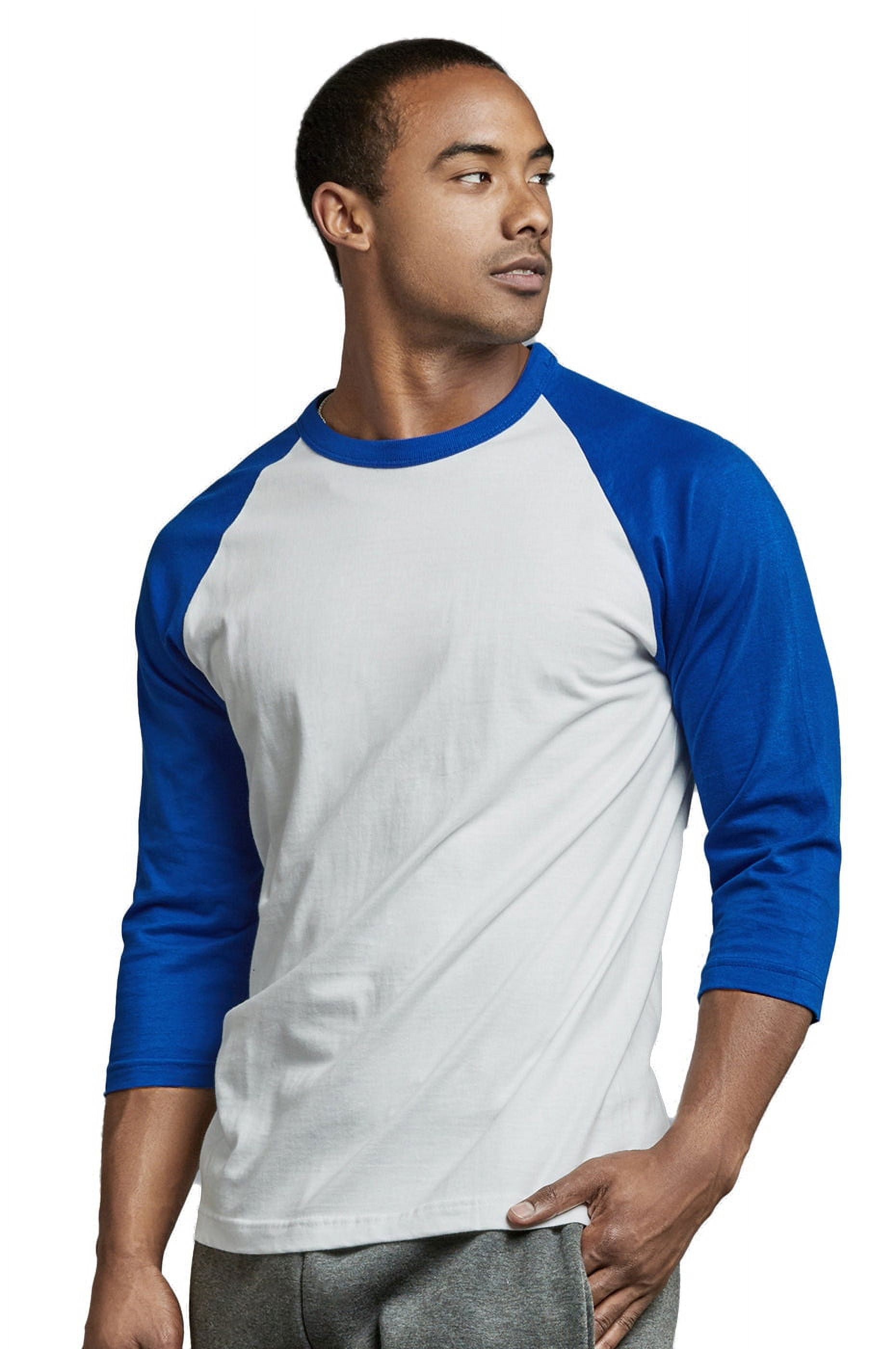 3 Packs of Top Pro Men's 3/4 Sleeve Crew Neck Raglan Jersey Baseball Tee Shirts