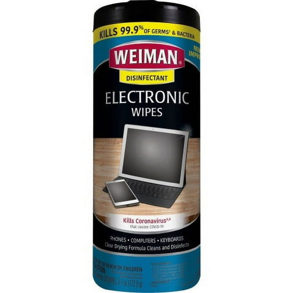 2PK Weiman E-Tronic Wipes (93A)