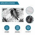 thumbnail image 6 of Black Leaves Placemats Set of 8, Abstract Modern Geometric Lines Simple Art Placemats for Dining Table, Place Mats for Kitchen Tabletop, Waterproof Wipeable Dining Table Mats Set, 6 of 9