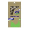 thumbnail image 1 of Tenedores Great Value terra biodegradables grandes color beige 25 pzas, 1 of 2