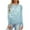 A_Light Blue, variant on XPMWRP Women's Long Sleeve Shirts Ribbed Knit Slim Fit Tops Floral Printed Basic Tee Casual Stretch Crew Neck T-Shirts Hot Pink M