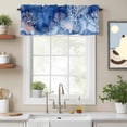 thumbnail image 2 of Watercolor Ocean Coral Texture Valances for Windows,Kitchen Valance Rod Pocket Short Curtain, Abstract Marine Life Valance Curtain Window Valances for Bedroom Bathroom Living Room 42x12in, 2 of 9