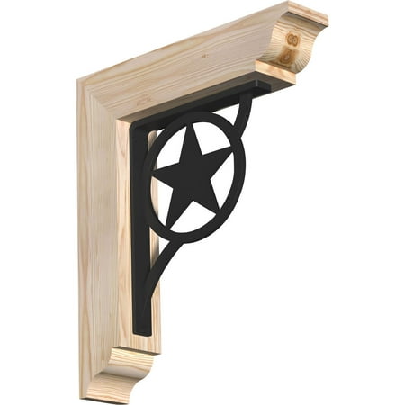 

3 1/2 W x 20 D x 23 H Austin Traditional Ironcrest Smooth Bracket Douglas Fir (1 1/2 W x 12 D x 15 H Iron Bracket)