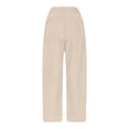 thumbnail image 6 of LLYwey Hiking Leggings Women Deals Clearance Ladies Casual Solid Color Pocket High Waist Straight Leg Pants Casual Pants New Winter Pants Khaki M, 6 of 7