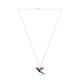 thumbnail image 4 of Juego de Aretes y Cadena con Dije Colibri Morado ZVEZDA, 4 of 5