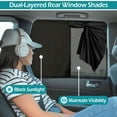 thumbnail image 2 of IC ICLOVER 2 Pack Car Window Shades, Magnetic Double Layer Car Side Window Privacy Safe Sun Shades, Back Window Curtains for Baby Protection, 2 of 7