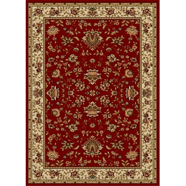 Radici 1597-1434-RED Como Tapis Rectangulaire Rouge Traditionnel d'Italie - 2 Pi. 2 Po. L x 7 Pi. 7 Po. H