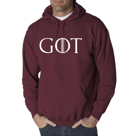 New Way 1214 - Adult Hoodie GOT Game Of Thrones TV Show Series Sweatshirt Small Maroon