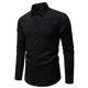 thumbnail image 1 of Blusa y camisa de manga larga con cuello vuelto para hombre, informal, a la moda, con botones sólidos, de poliéster, de manga larga y cuello vuelto., 1 of 8