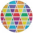 thumbnail image 2 of Addison Rugs Chantille Indoor/Outdoor Transitional Geometric Orange Machine Washable Round Rug, 8' x 8', 2 of 7