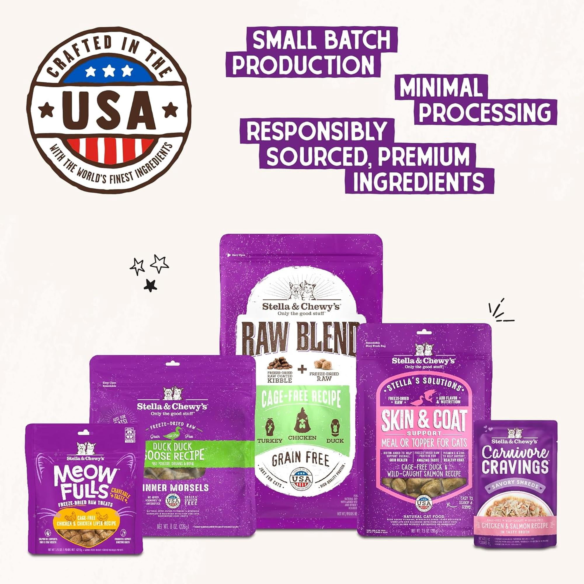 Stella & Chewy's Freeze-Dried Morsels for Cats - Yummy Lickin' Salmon & Chicken - 1 Ounce Bag