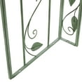 thumbnail image 4 of DecMode 91" Indoor Outdoor Arched Vine Green Metal Leaf Garden Arbor, 4 of 9