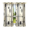 thumbnail image 6 of Yayeee Window Curtains Light Filtering 63"x42" Grommet Panel Pair Home Living Room Decor, Stripes Pattern, 6 of 7