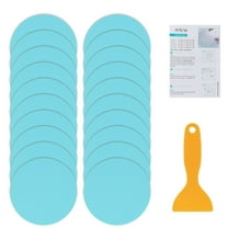 Deago 20 PCS Non-Slip Bathtub Stickers Safety Bathroom Tubs Showers Treads Adhesive Decals with Scraper (Blue)