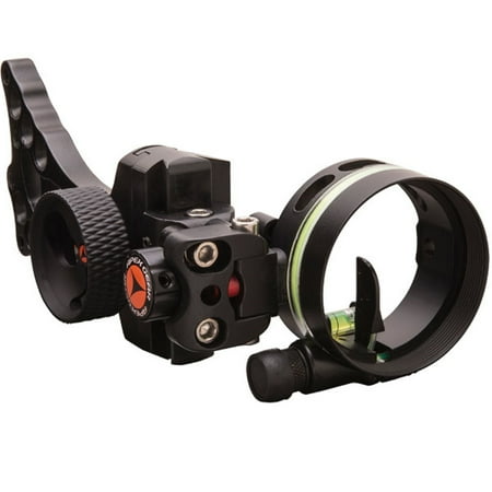 Apex Gear Covert Single Pin Adjustable Green Dot Reticle Archery Bow Sight Black - AG2321B