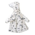 thumbnail image 5 of Odeerbi Toddler Kids Boys Girls Raincoats Waterproof Rain Jacket Hooded Cartoon Rain Poncho Reusable Rain Suit Lightweight Rainwear Baby Children Cute Print Windbreakers White, 5 of 8