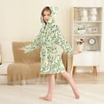 thumbnail image 4 of FORMRS Kids Bathrobe Unisex Hooded Robe Toddler Pajamas Sleepwear, Size 7-9T, Olive Leaf, 4 of 7