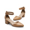 thumbnail image 2 of BURUDANI Women's Strappy Chunky Heel Dress Pump Shoes, 2 of 8