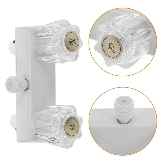 LOLIPPYY Camper Shower White RV Shower Valve With Hot and Cold Water Switch 1Pack