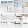 thumbnail image 3 of No Hook Shower Curtain with Built-in Rings - Beach Coastal Washable Waterproof Fabric Bathroom Curtains for Hotel,Rentals, Stall 36 X 78 Inch , Farmhouse Starfish Shell Blue, 3 of 9