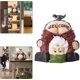 thumbnail image 5 of Estatua de gnomo de jardín, bonito diseño para decoración de césped al aire libre con resina impermeable, estatua de gnomo borracho, adornos de jardín únicos para patio con detalles hechos a mano, 5 of 5