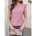 thumbnail image 3 of Blusa de Encaje con Cuello Alto para Mujer Talla L Rosa, 3 of 7