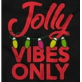 thumbnail image 2 of Christmas Lights Jolly Vibes Only Men's Graphic T Shirt Tees Brisco Brands S, 2 of 4