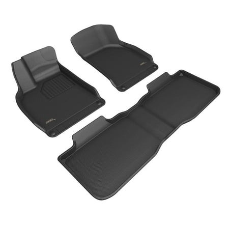 3D Maxpider 2022-2024 Fits Lucid Air Touring Kagu 1st 2nd Row Carbon Fiber Embossed Pattern Black Floor Mats L1LU00101509