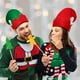 thumbnail image 4 of Sombrero de fieltro de duende navideño Santa Elf Jingle Bells Sombreros de Navidad para niños Adultos Tema de vacaciones Fotos Accesorios JAMW Sencillez, 4 of 5