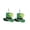 Green-1, variant on Irish Shamrock Earrings for Women, St. Patrick's Day Acrylic Dangle Earrings - Green Clover, Hat & Horseshoe Drop Earrings for Festival, Good Luck Holiday Accessories (1-4 Pairs)