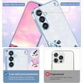 thumbnail image 3 of Phone Case for Samsung A25 5g Case Clear Glitter Sparkle Aesthetic Samsung Galaxy A25 5g Case Silicone Soft Flower Transparent Shockproof Cover Purple Slim (Silver-Blue), 3 of 14