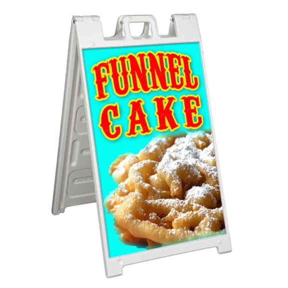 Funnel Cake (24" X 36") Standard A-Frame Signicade, Includes Decal Applied To Stand