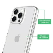 onn Protective Gel Phone Case for iPhone 16 Pro Max - Clear