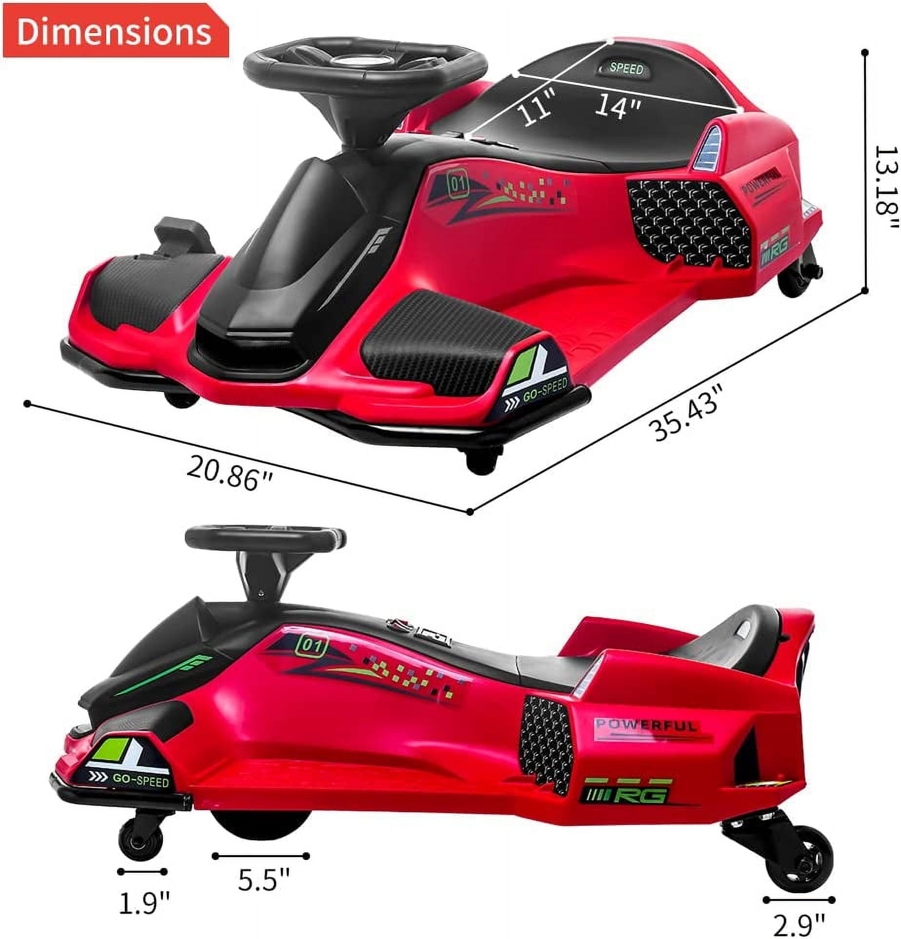 WhizMax 24V Kids Ride on Drift Car, Electric Drifting Go-Kart up