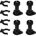 thumbnail image 1 of Juego de 4 patas de gabinete de plástico esquí negro 100 mm-130 mm, 1 of 5