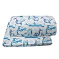 thumbnail image 4 of Sea Animals Foot Rest, Sketch of Bottlenose Dolphins Playing Laughing in the Ocean Sea Life Print, Non-Slip Backing Ergonomic Memory Foam Leg Support for Office, Turquoise White, by Ambesonne, 4 of 5
