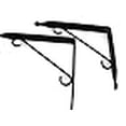 thumbnail image 3 of Shelf Brackets Pair Large - Hand Made Wrought Iron, 3 of 3